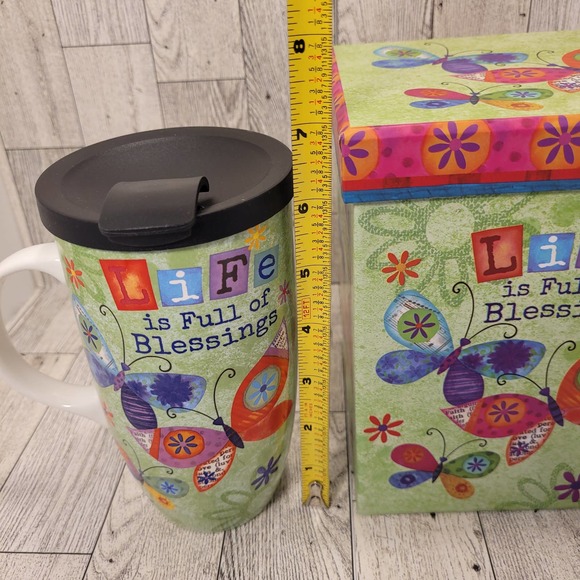 Divinity Ceramic Travel Mug "Life Is Full Of Blessings" With Gift Box - Picture 9 of 9